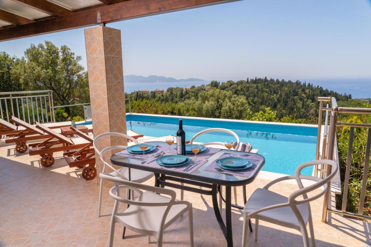 Stone Villa Eriphyle ,Private Witn Sunset View Fiskardo Zewnętrze zdjęcie
