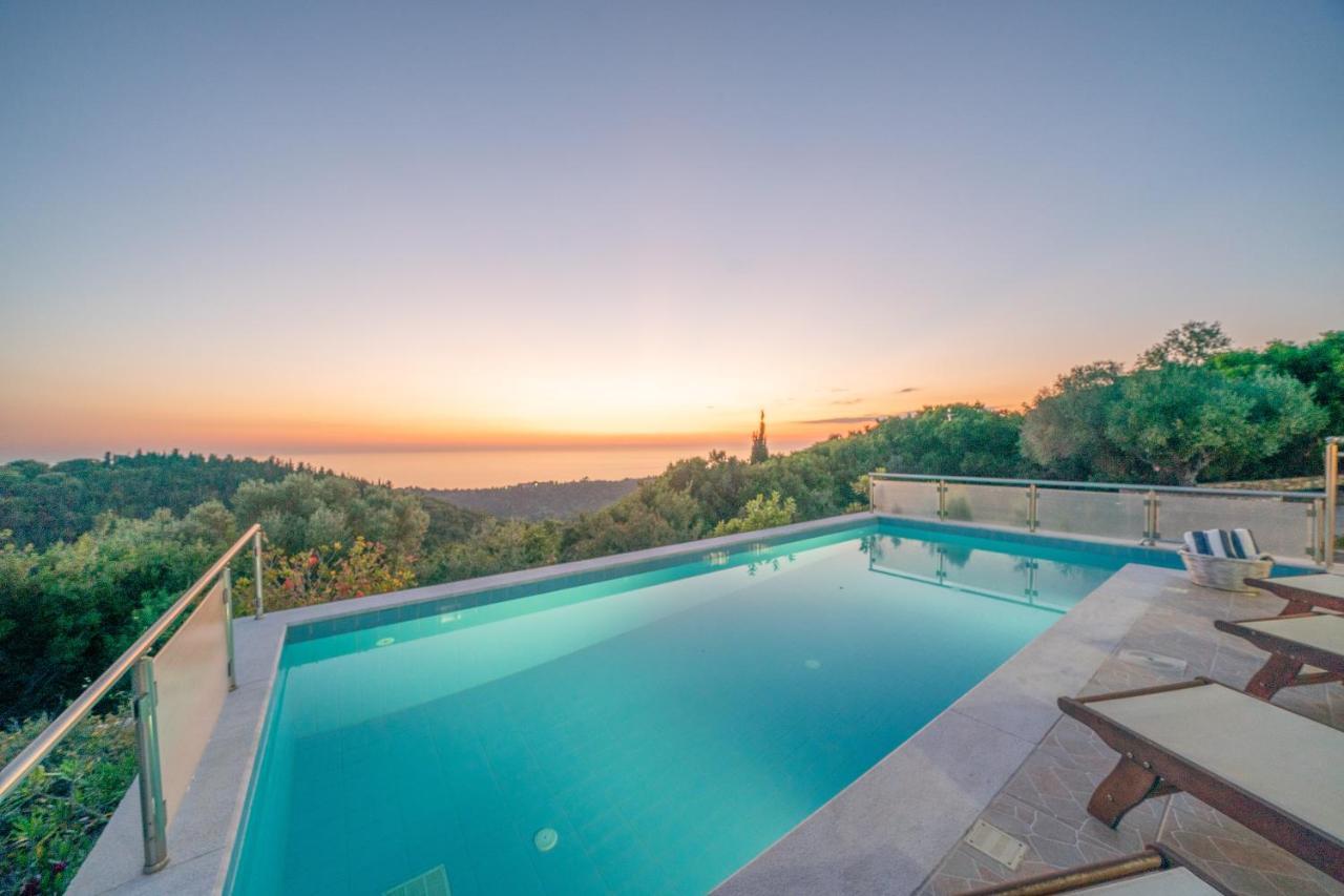 Stone Villa Eriphyle ,Private Witn Sunset View Fiskardo Zewnętrze zdjęcie