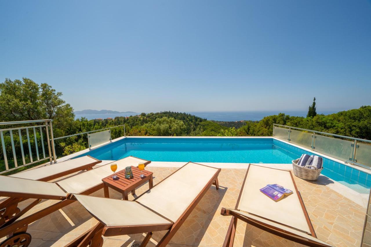 Stone Villa Eriphyle ,Private Witn Sunset View Fiskardo Zewnętrze zdjęcie
