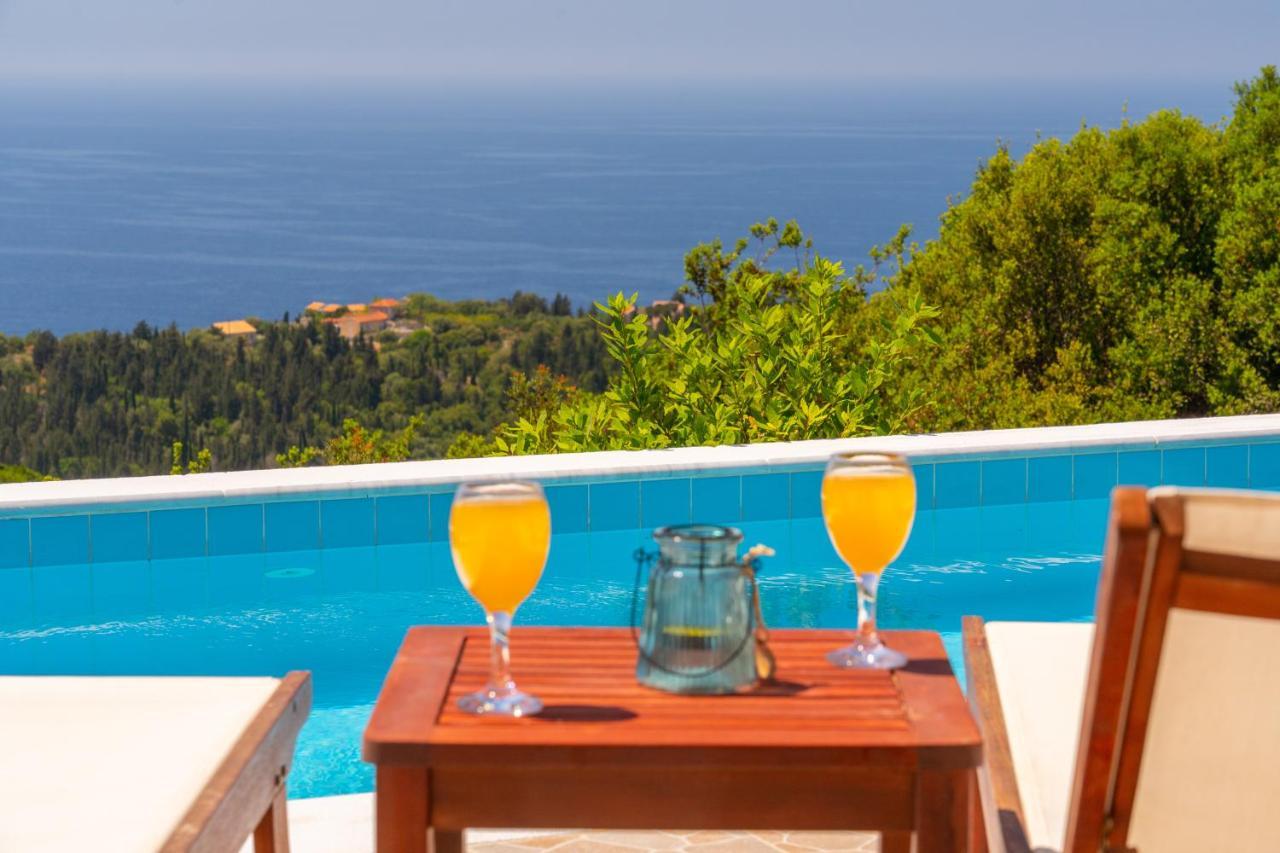 Stone Villa Eriphyle ,Private Witn Sunset View Fiskardo Zewnętrze zdjęcie