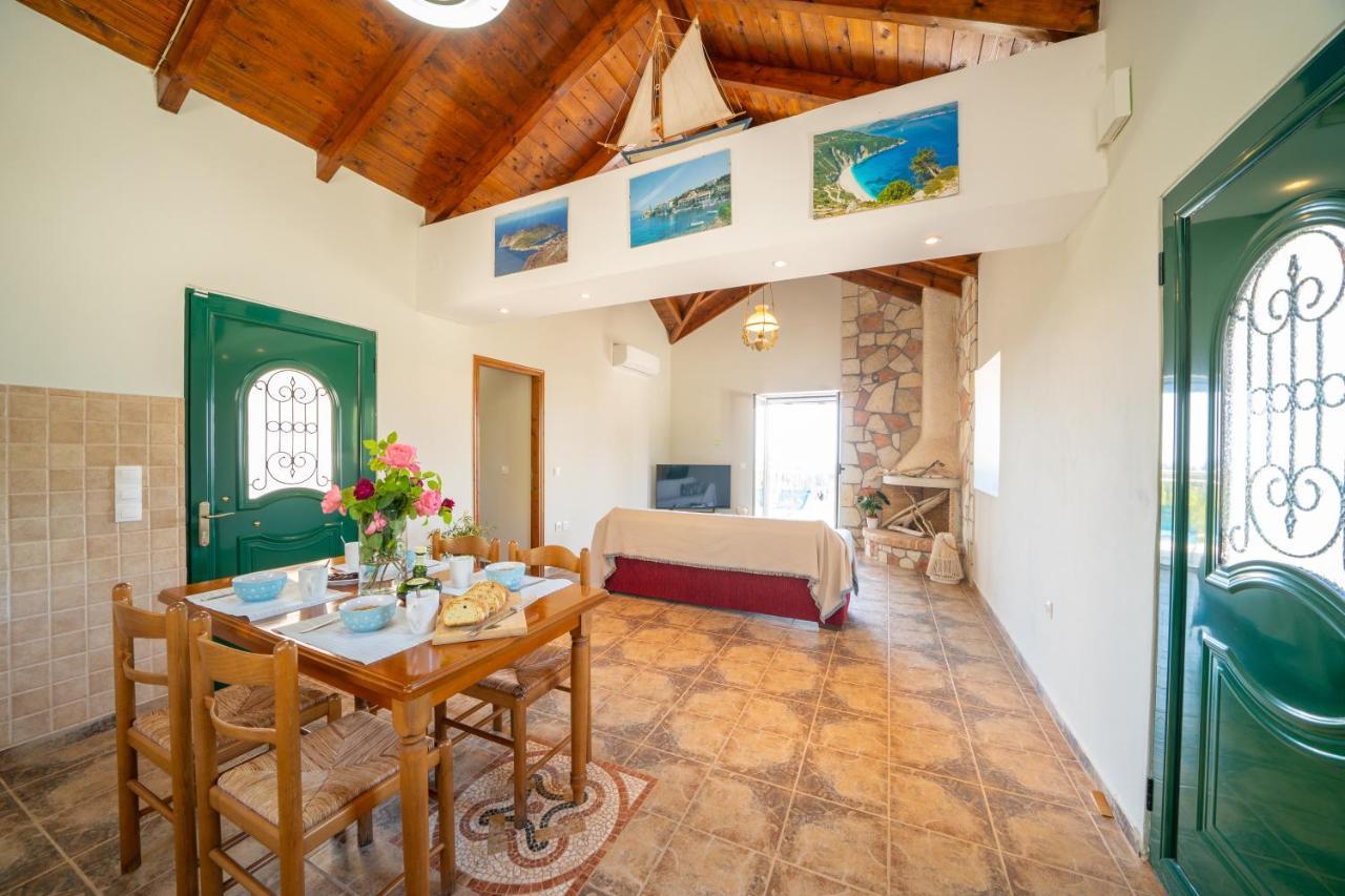 Stone Villa Eriphyle ,Private Witn Sunset View Fiskardo Zewnętrze zdjęcie
