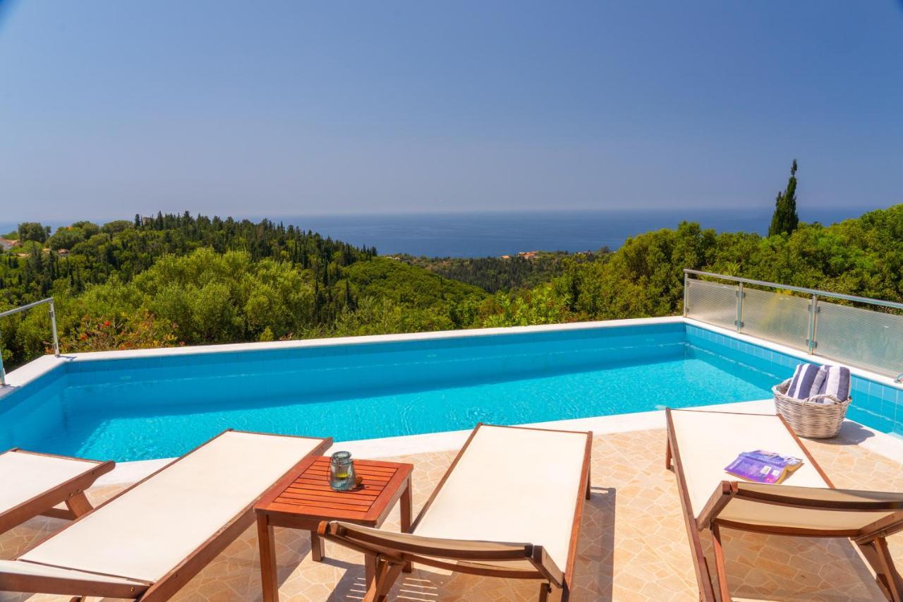 Stone Villa Eriphyle ,Private Witn Sunset View Fiskardo Zewnętrze zdjęcie